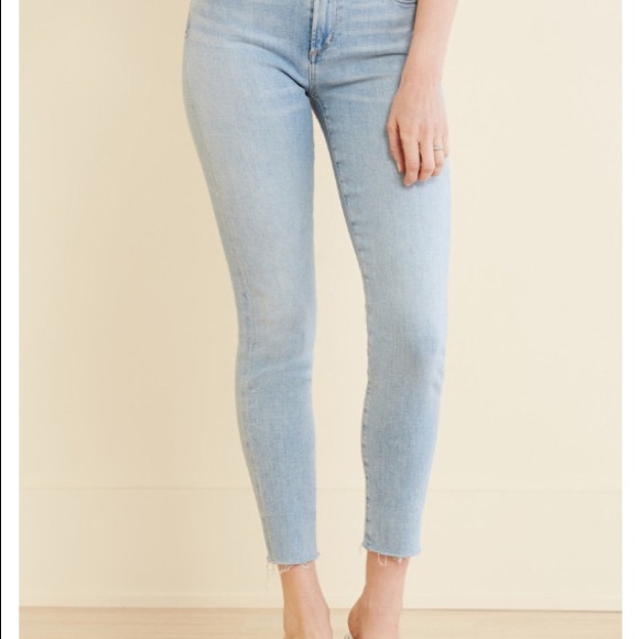 Agolde Sophie Raw Hem Mid Rise Ankle Crop - Picture 2 of 9